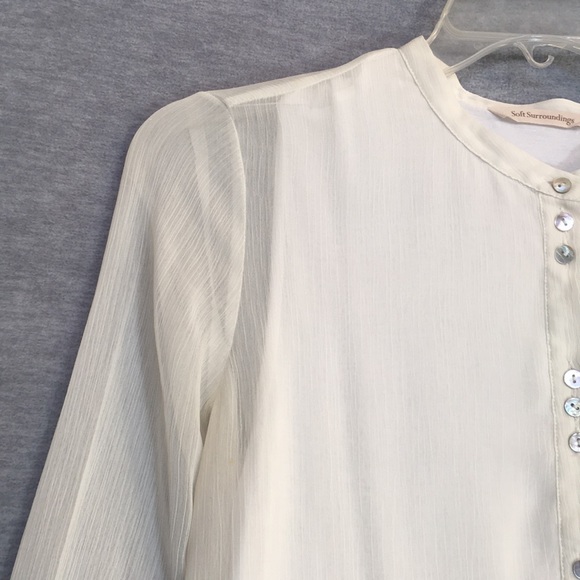 SOFT SURROUNDINGS Cool Comfy Gauzy Leisure Lounge Summer Long Line Oversized Top - Picture 4 of 15